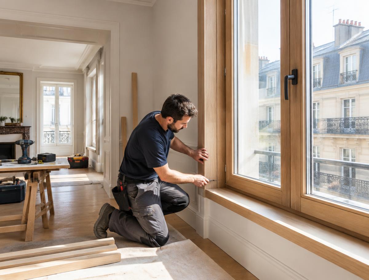 Menuiserie intérieure & fenêtres : chantier de rénovation en Île-de-France